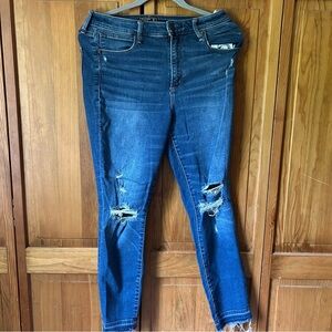 High rise ankle jeans